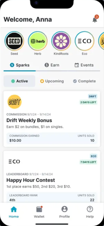 SparkPlug app screen